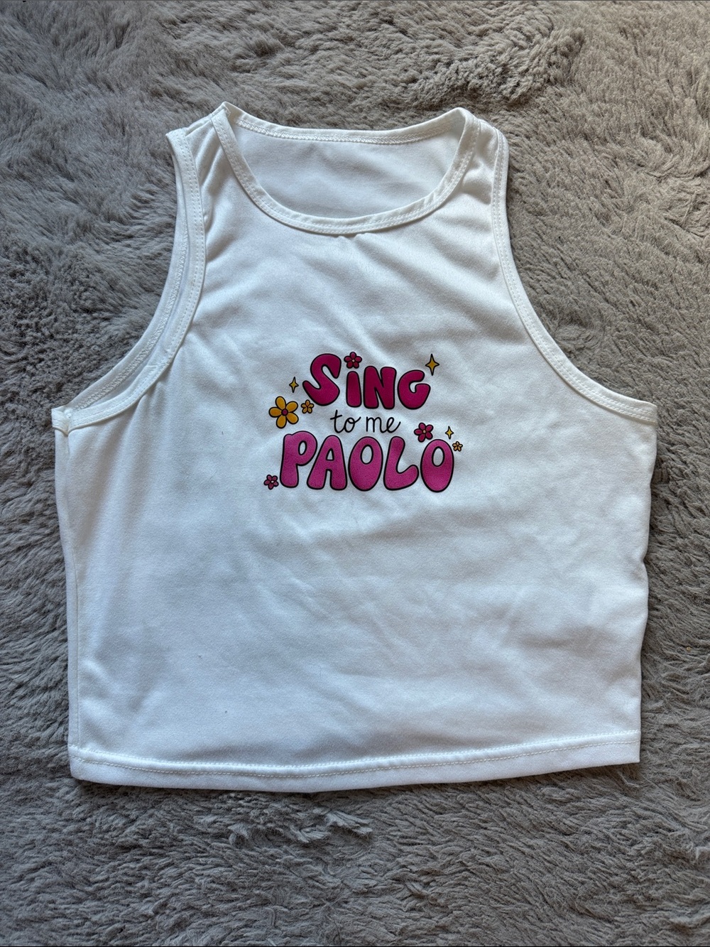 Hilary Duff and Lizzie McGuire Graphic Tank Top - "Sing to Me Paolo"